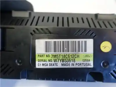 Peça sobressalente para automóvel em segunda mão comando de sofagem (chauffage / ar condicionado) por ford kuga (cbv) 2.0 180cv referências oem iam 7m5t18c612ch  