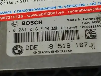 Peça sobressalente para automóvel em segunda mão centralina de motor uce por bmw serie 1 coupe (e82) 2.0 118d referências oem iam bosch/ 0281018570  
