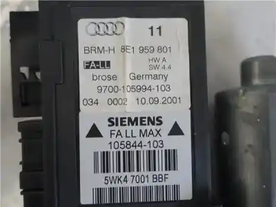 Second-hand car spare part driver left window regulator for audi a4 berlina (8e) 2.5 v6 24v tdi oem iam references   105844-103