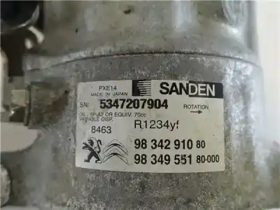 Second-hand car spare part air conditioning compressor for peugeot 308 (p5) 1.5 gt oem iam references   5347207904