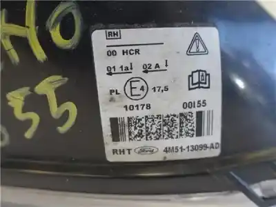 Second-hand car spare part right headlight for ford focus ii (da_) 1.6 tdci oem iam references   4m51-13099ad