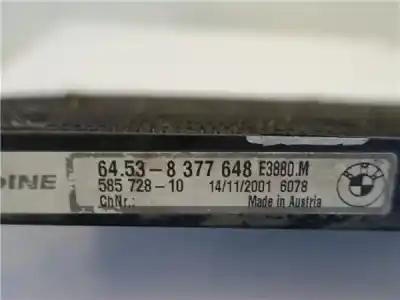 Peça sobressalente para automóvel em segunda mão condensador / radiador de sofagem / ar condicionado por bmw serie 3 compacto (e46) 2.0 320td referências oem iam   585728-10