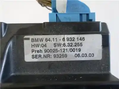 Peça sobressalente para automóvel em segunda mão comando de sofagem (chauffage / ar condicionado) por bmw serie 7 (e65/e66) 3.6 v8 32v cat referências oem iam   64116932