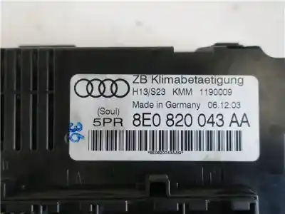 Second-hand car spare part climate control for audi a4 avant (8e) 1.9 tdi (96kw) oem iam references 8e0820043aa  