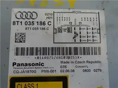 Автозапчастина б/у аудіо система / радіо cd для audi a4 avant (8k5) 2.0 básico посилання на oem iam 8t1035186c  