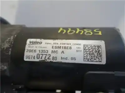 Second-hand car spare part starter motor for citroen c4 cactus 1.2 thp 110 oem iam references   esm18e8