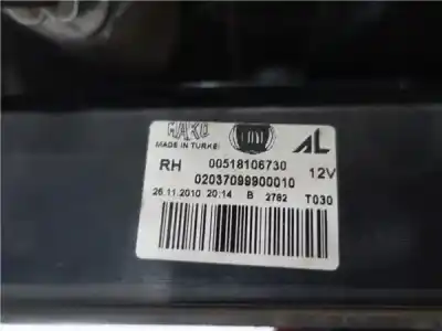 Автозапчасти б/у правый задний фонарь за fiat doblo cargo (263_) 1.3 d multijet ссылки oem iam   00518106730