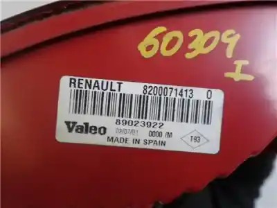 Second-hand car spare part left tailgate light for renault clio ii fase i (b/cb0) 1.2 (b/cb0f b/cb0a b/cb10 b/cb1k b/cb2d b/cb2h) oem iam references   89023922