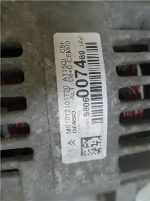 Second-hand car spare part alternator for citroen c3 puretch 68 live 1.0 50kw oem iam references 9806007480  
