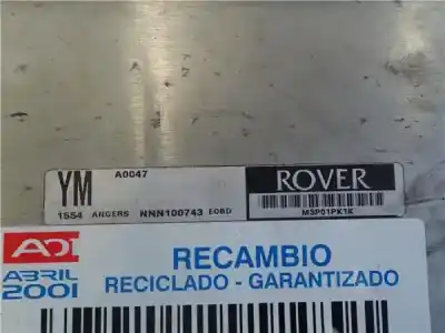 Second-hand car spare part ecu engine control for rover rover 45 (rt) 1.6 oem iam references nnn100743  