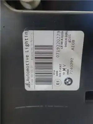 Second-hand car spare part right headlight for bmw serie x5 (e70) 3.0 xdrive40d oem iam references 7240792  