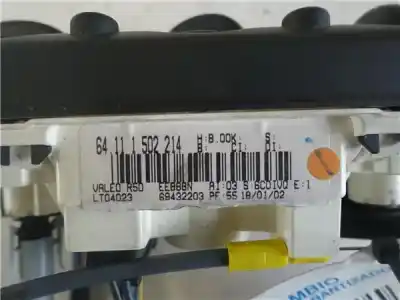 Peça sobressalente para automóvel em segunda mão comando de sofagem (chauffage / ar condicionado) por mini mini (r50,r53) 1.6 16v cat referências oem iam 69432203  