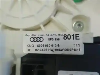 Second-hand car spare part driver left window regulator for audi a3 (8p1) 1.6 fsi ambiente oem iam references 9p0959801h  