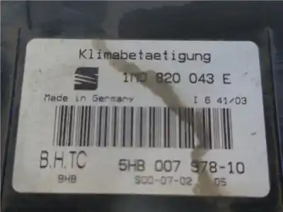 Автозапчасти б/у климат-контроль за seat toledo ii (1m2) 1.9 tdi ссылки oem iam 1m0820043e  