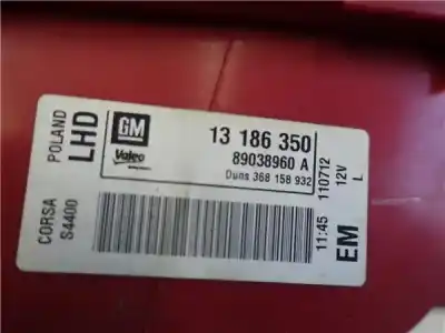Автозапчастина б/у лівий ход ліхар для opel corsa d 1.2 cat (a 12 xer / ldc) посилання на oem iam 13186350  