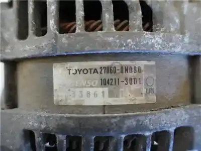 Автозапчастина б/у генератор для toyota yaris (ksp9/scp9/nlp9) 1.4 turbodiesel cat посилання на oem iam denso/104211-3001  
