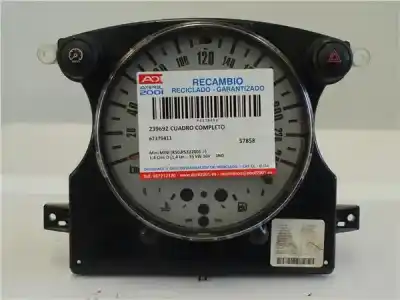 Pièce détachée automobile d'occasion COMPTEUR DE VITESSE TABLEAU DE BORD pour MINI MINI (R50,R53) 1.4 16V Turbodiesel CAT Références OEM IAM 67379411  