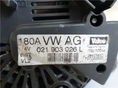 Second-hand car spare part alternator for volkswagen passat berlina (3c2) 2.0 tdi 16v oem iam references   021903026l
