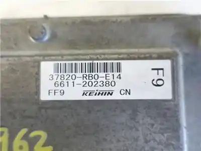Second-hand car spare part ecu engine control for honda jazz (ge) 1.4 elegance oem iam references 37820-rb0-e14  