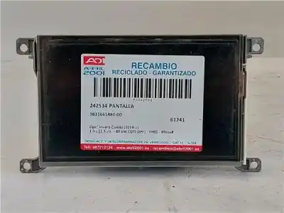 Автозапчастина б/у багатофункційний дисплей для OPEL VIVARO C FURGÓN (K0) 1.5 Посилання на OEM IAM 9831665880-00  