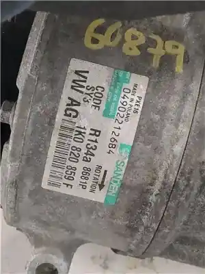 Second-hand car spare part air conditioning compressor for volkswagen jetta (1k2) 2.0 tdi 16v oem iam references 1k0820859f  