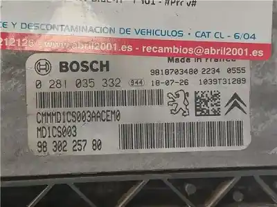Second-hand car spare part ecu engine control for citroen c-elysee (dd_) 1.5 bluehdi 100 oem iam references 0281035332  