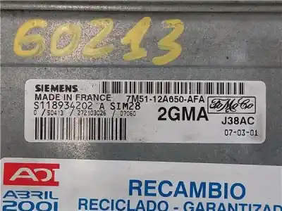Second-hand car spare part ecu engine control for ford focus ii (da_) 1.6 oem iam references 7m51-12a650-afa  