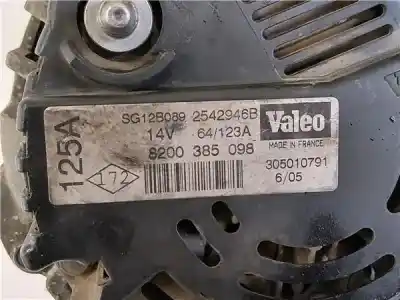 Автозапчастина б/у генератор для renault kangoo (f/kc0) 1.5 dci diesel 65 cv / 48 kw посилання на oem iam 8200385098  