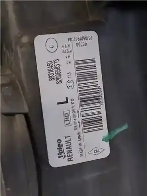 Second-hand car spare part left headlight for renault modus i 1.2 16v hi-flex oem iam references 8200658373  