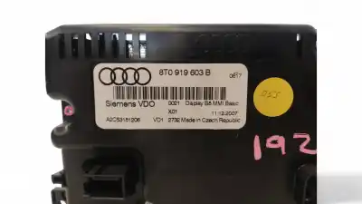 Second-hand car spare part Multifunction Display for AUDI A4 B8 (8K2) 2.0 TDI OEM IAM references 8T0919603B  