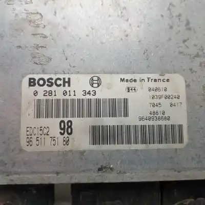 Second-hand car spare part ecu engine control for citroen jumpy 2.0 hdi sx caja cerrada acristalda (80kw) oem iam references 0281011343  9651175180