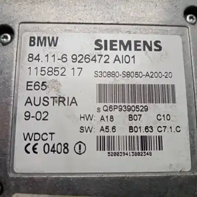 Peça sobressalente para automóvel em segunda mão Centralina De Motor Uce por BMW SERIE 7 (E65/E66) 730d Referências OEM IAM 84116926472  