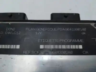 Second-hand car spare part ECU ENGINE CONTROL for CITROEN XSARA BERLINA  OEM IAM references 9641390180  