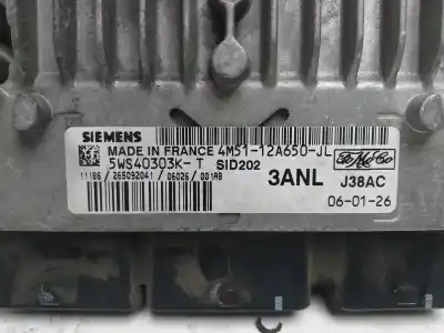 Автозапчасти б/у БЛОК УПРАВЛЕНИЯ ДВИГАТЕЛЕМ за FORD FOCUS BERLINA (CAP)  ссылки OEM IAM 4M5112A650JL  5WS40303K
