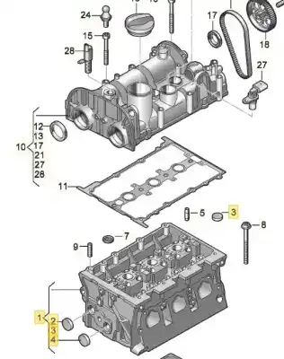 Автозапчастина б/у доп для seat leon (5f1) reference посилання на oem iam 04c103064d  