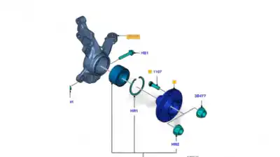 Tweedehands auto-onderdeel KNOKKEL LINKS VOOR voor FORD FIESTA (CB1)  OEM IAM-referenties 1771021  8V513K171DA