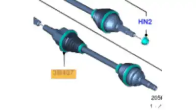 Tweedehands auto-onderdeel TRANSMISSIE LINKS VOOR voor FORD FIESTA (CB1)  OEM IAM-referenties 2002895  8V513B437AAC