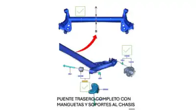 Piesă de schimb auto la mâna a doua PUNTE SPATE pentru FORD FIESTA (CB1)  Referințe OEM IAM 5212628  AE815K952AD