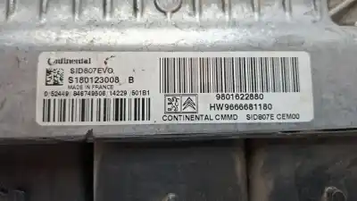 Tweedehands auto-onderdeel ecu motorcontroller voor peugeot 2008 (--.2013->) allure oem iam-referenties 9801622880