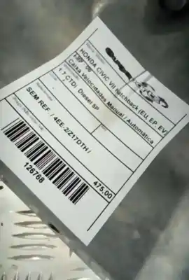 Peça sobressalente para automóvel em segunda mão caixa de velocidades por honda civic vii hatchback (eu, ep, ev) 1.7 ctdi (ep4 eu9) referências oem iam   