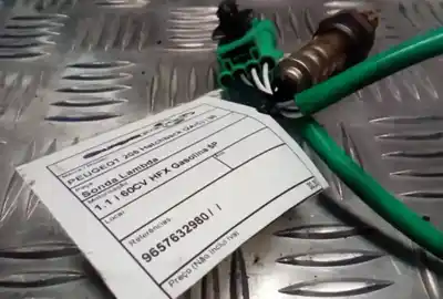 Peça sobressalente para automóvel em segunda mão sonda lambda por peugeot 206 hatchback (2a/c) 1.1 i referências oem iam 9657632980  