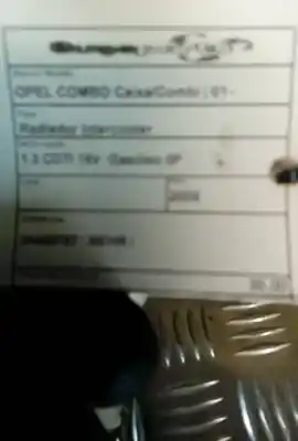 Pezzo di ricambio per auto di seconda mano intercooler per opel combo tour 1.3 cdti 16v riferimenti oem iam 24466787  