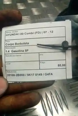 Peça sobressalente para automóvel em segunda mão borboleta de admissão por hyundai i30 (fd) 1.4 referências oem iam 35100-2b000  