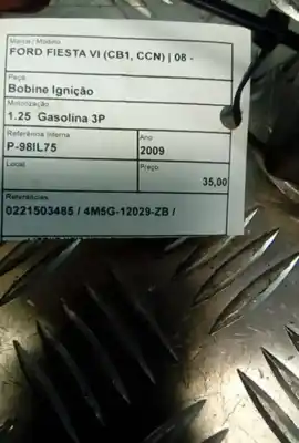 Pièce détachée automobile d'occasion bobine d'allumage pour ford fiesta vi (cb1, ccn) 1.25 références oem iam 0221503485  