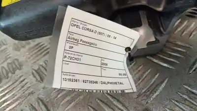 Автозапчасти б/у подушка безопасности передняя правая за opel corsa d (s07) 1.3 cdti (l08 l68) ссылки oem iam 13152361  