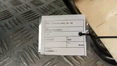 Автозапчасти б/у подушка безопасности передняя правая за opel corsa b (s93) 1.5 td (f08. f68. m68) ссылки oem iam 90460204  