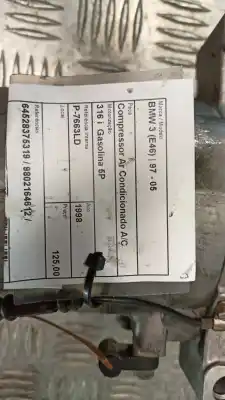 Second-hand car spare part air conditioning compressor for bmw 3 (e46) 316 i oem iam references 64528375319  