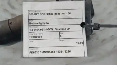 Pezzo di ricambio per auto di seconda mano bobina di accensione per smart forfour (454) 1.3 (454.031) riferimenti oem iam fk0330  