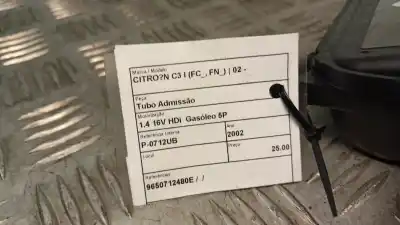 Автозапчастина б/у повітряний канал для citroen c3 i (fc_, fn_) 1.4 16v hdi посилання на oem iam 9650712480e  