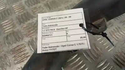 İkinci el araba yedek parçası hava kanali için opel corsa c (x01) 1.7 dti (f08 f68) oem iam referansları   